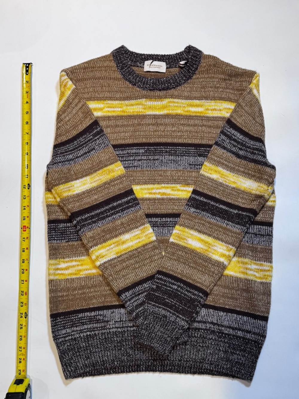 Scotch & Soda Melange Striped Crewneck Sweater Size XL